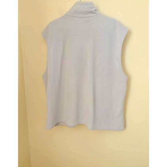 Columbia Men's XXL Full Zip Fleece Vest Gray Soft Warm Outdoor Layering - Picture 5 of 6